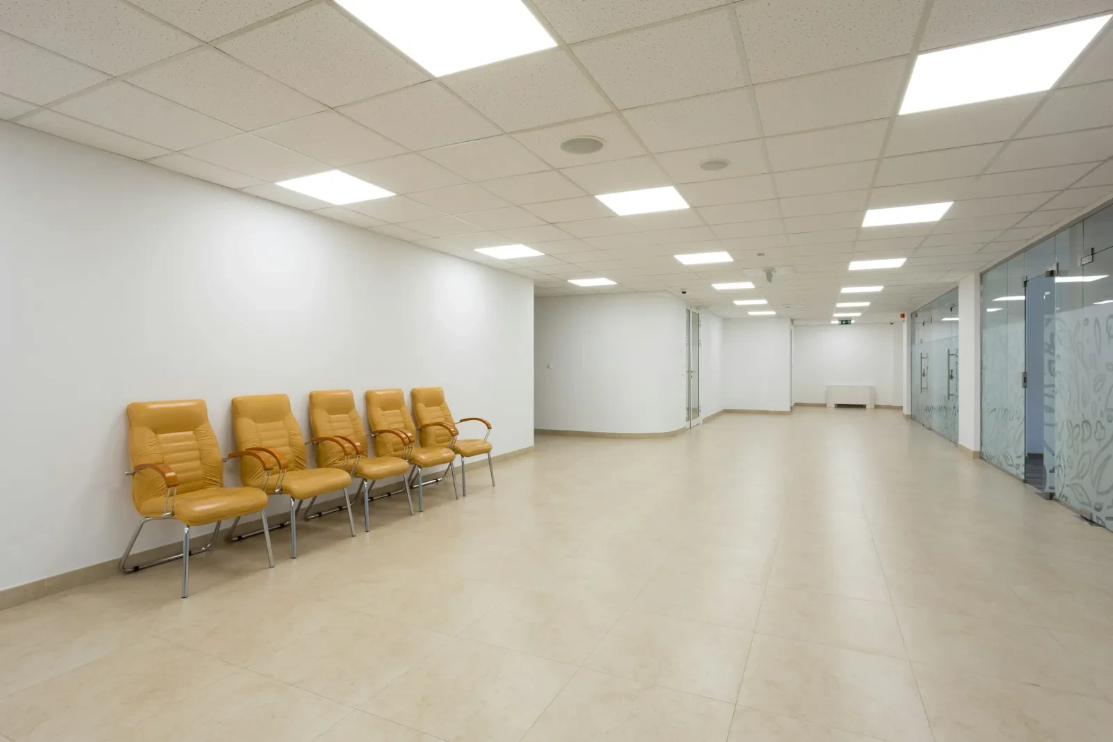 Clean office space with large hallway after professional commercial cleaning services by Spring Cleaning Company in St. Louis, Missouri