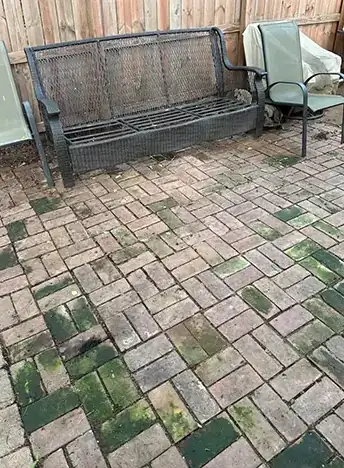 The same patio cleared after a JunkItNow.com cleanout