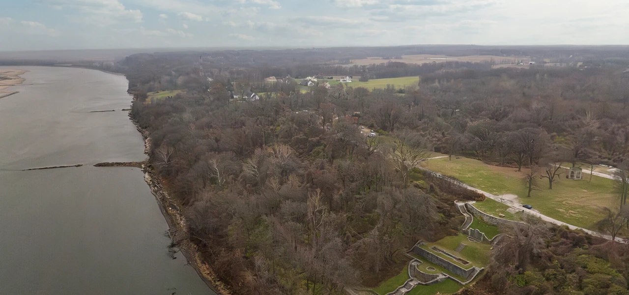 Aerial drone shot of Florissant neighborhood in Missouri - Spring Cleaning Company professional junk removal service area